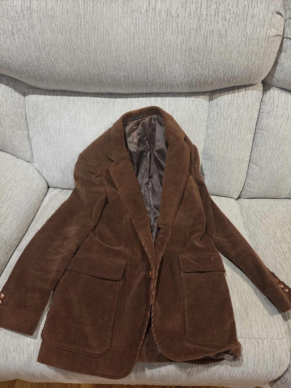 Jordache Men's Corduroy Blazer Sport Coat Vintage, Size 36R, Tan